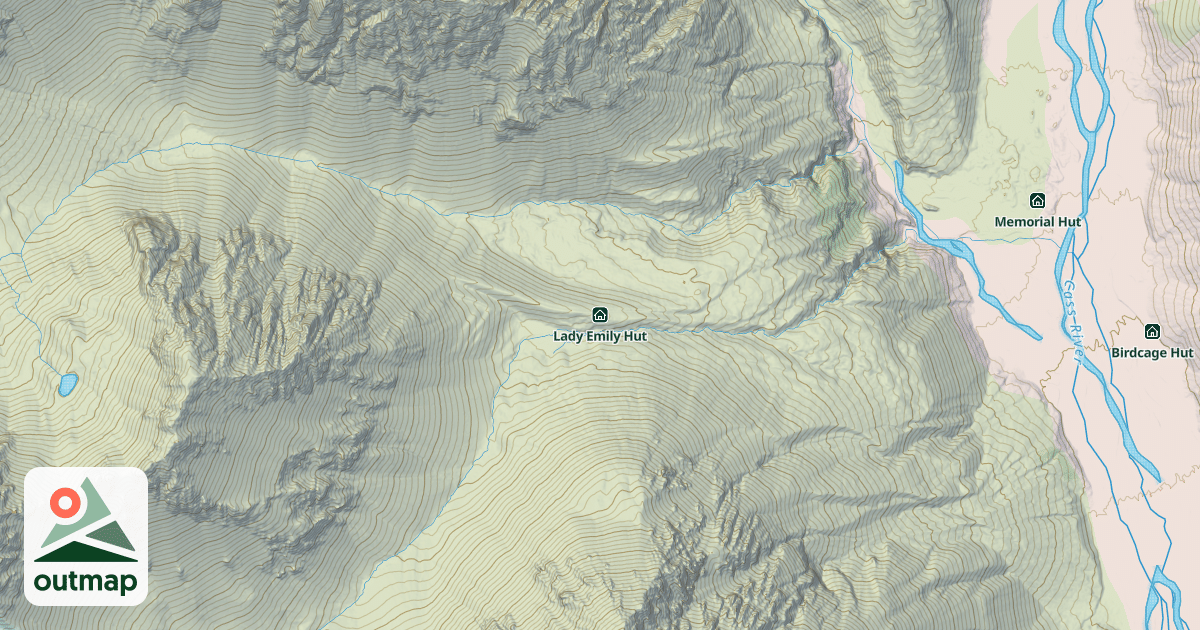 Map of Lady Emily Hut
