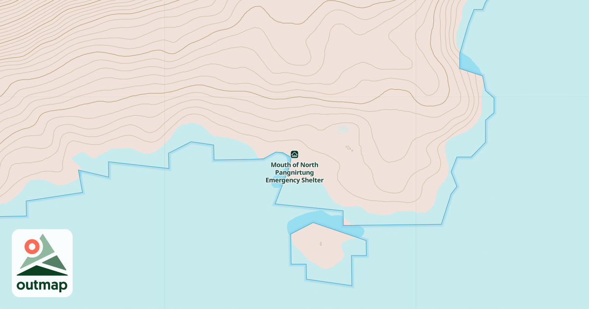 Map of Mouth of North Pangnirtung Emergency Shelter