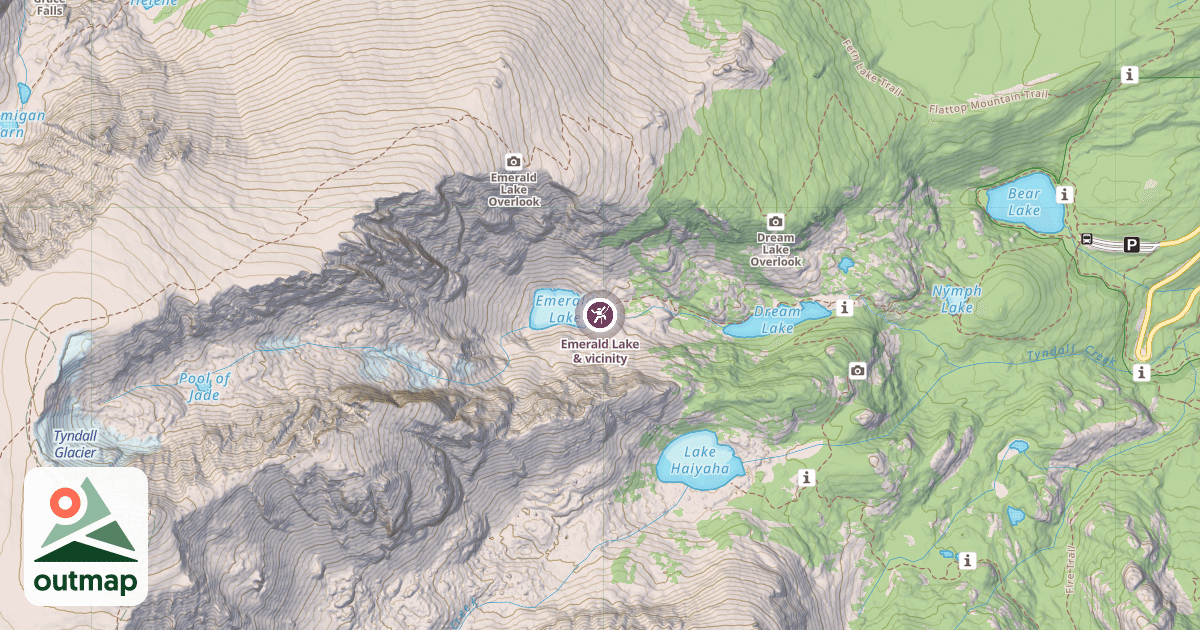 Map of Emerald Lake & vicinity