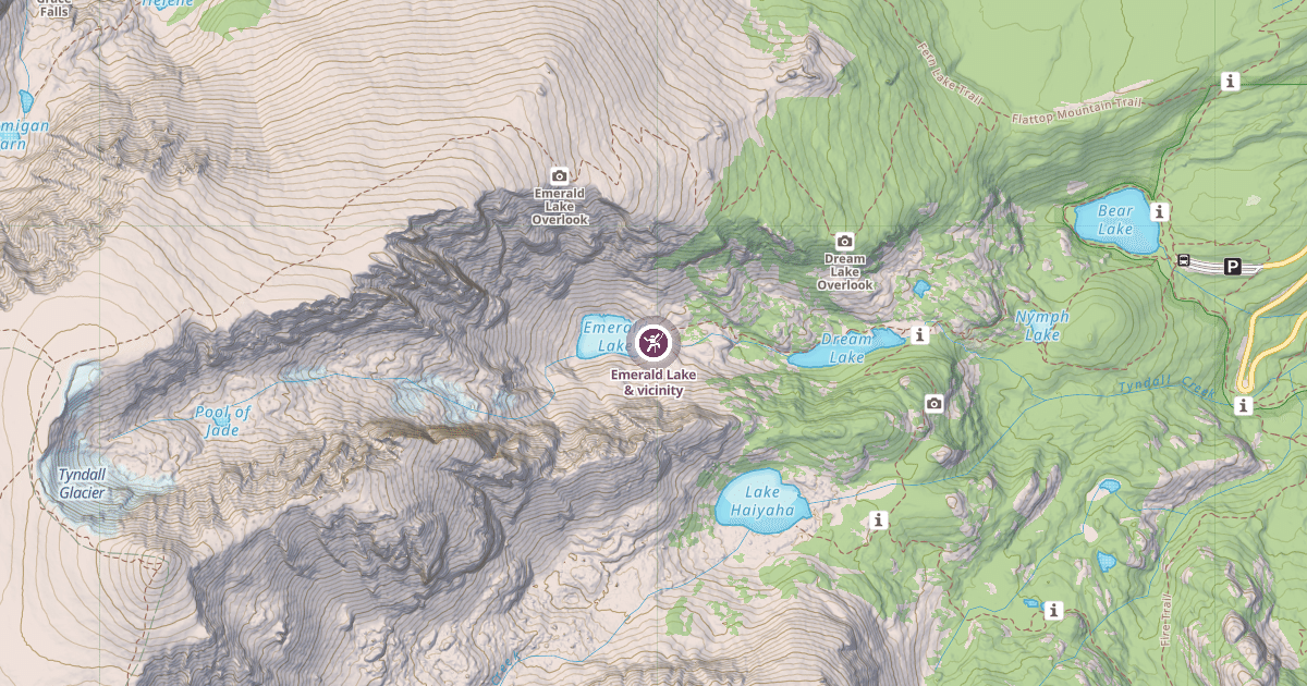 Map preview of Emerald Lake & vicinity
