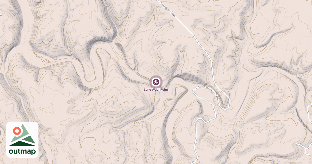 Map of Lone Wadi Point