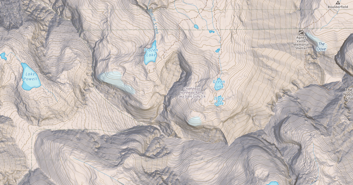 Map preview of Chiefshead Northeast Ramp aka Slant Gully
