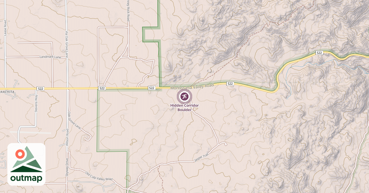 Map of Hidden Corridor Boulder