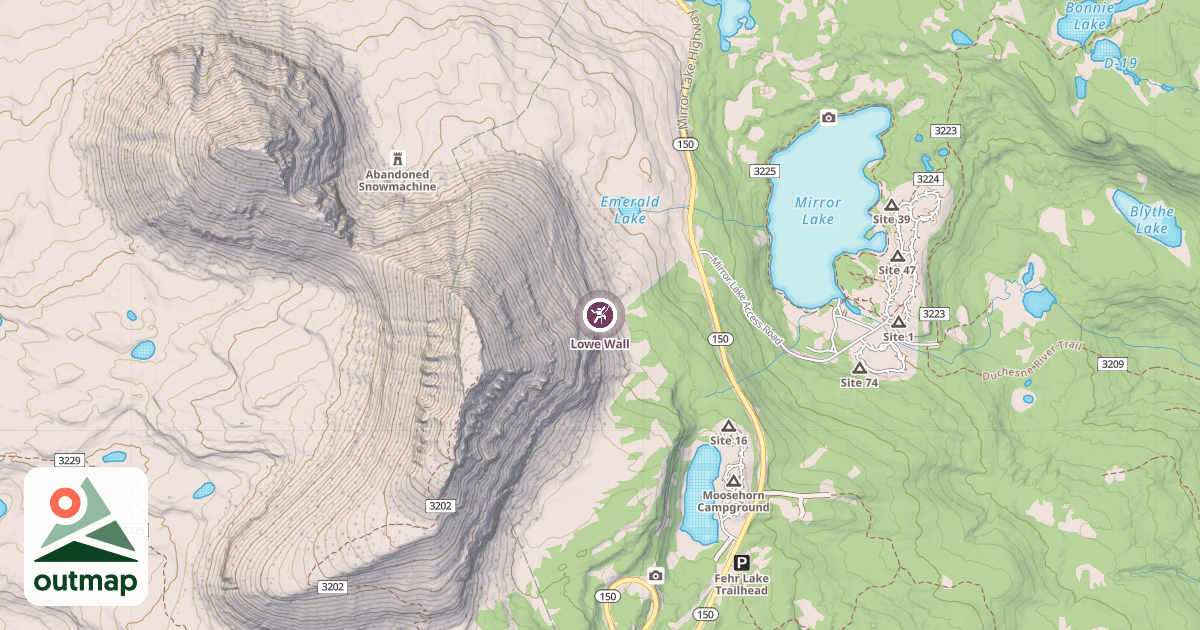 Map of Lowe Wall