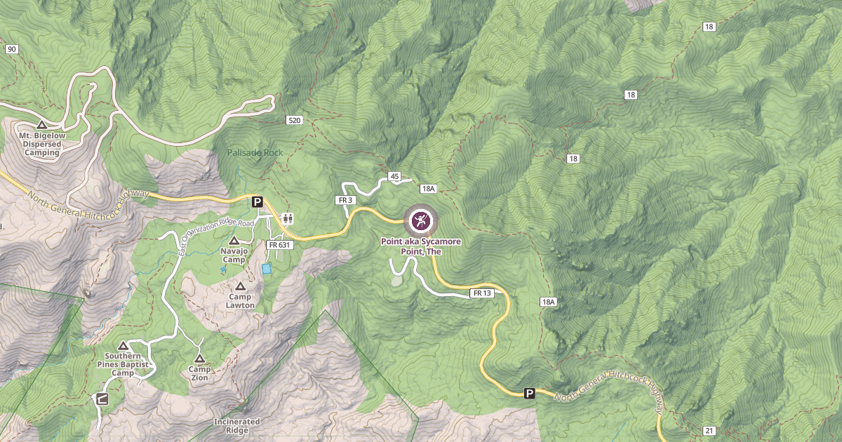 Map preview of Point aka Sycamore Point, The