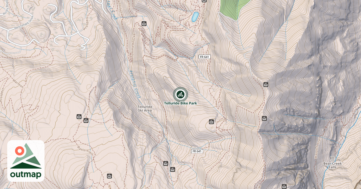 Map of Telluride Bike Park