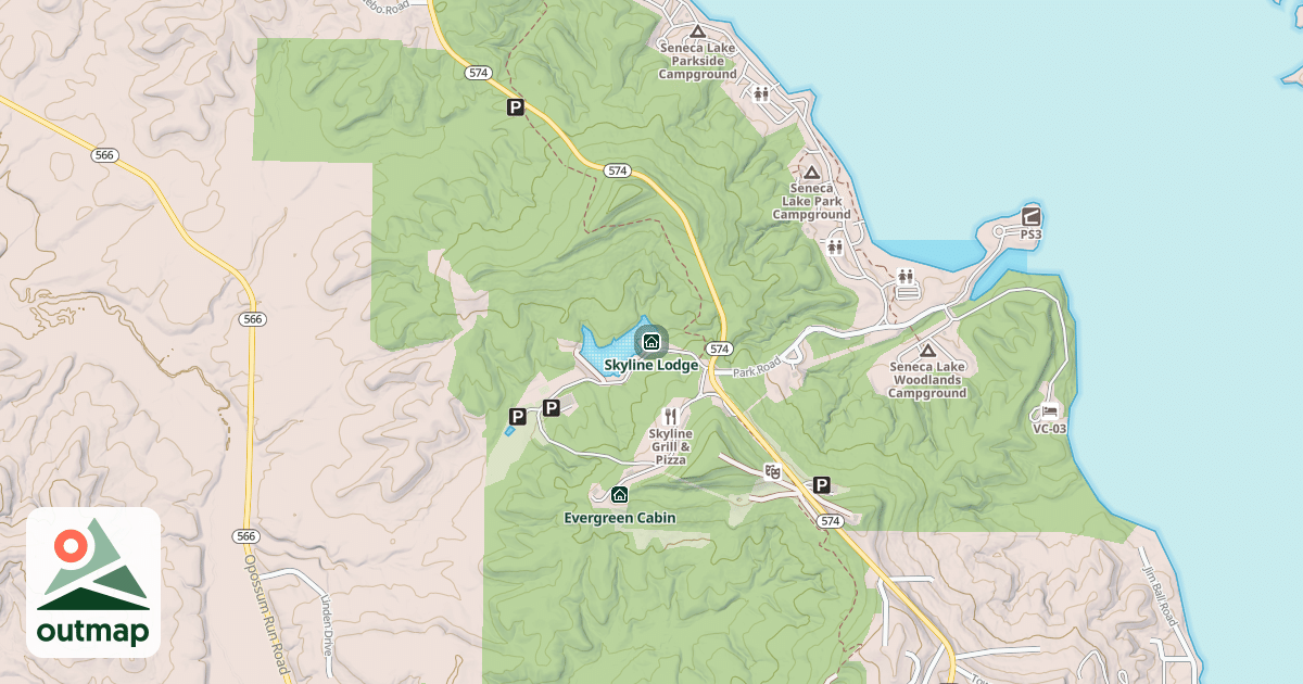 Map of Skyline Lodge