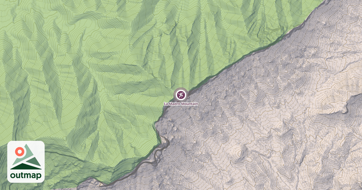 Map of La Madre Mountain