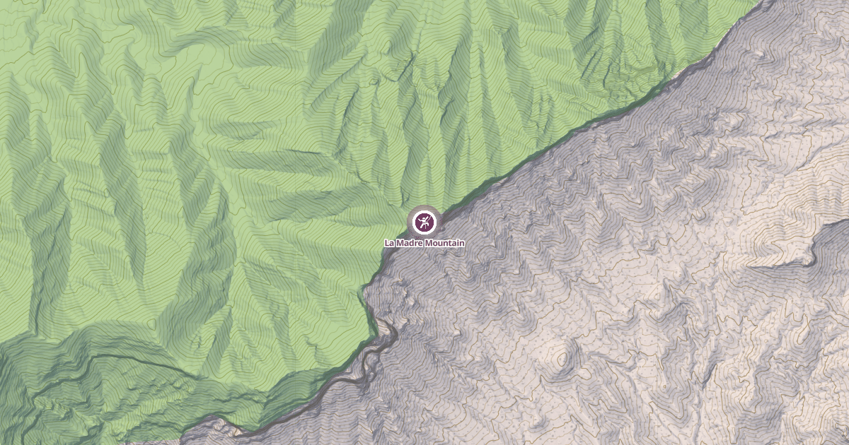 Map preview of La Madre Mountain