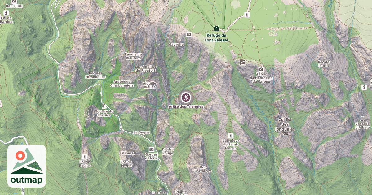 Map of Arête des Triangles