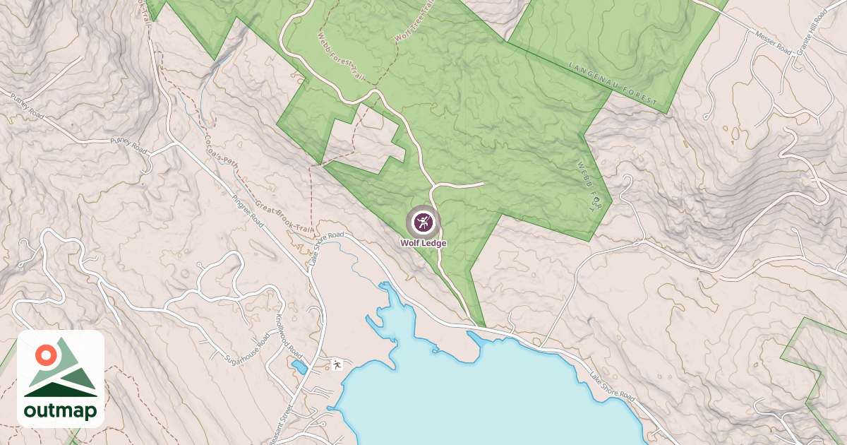 Map of Wolf Ledge