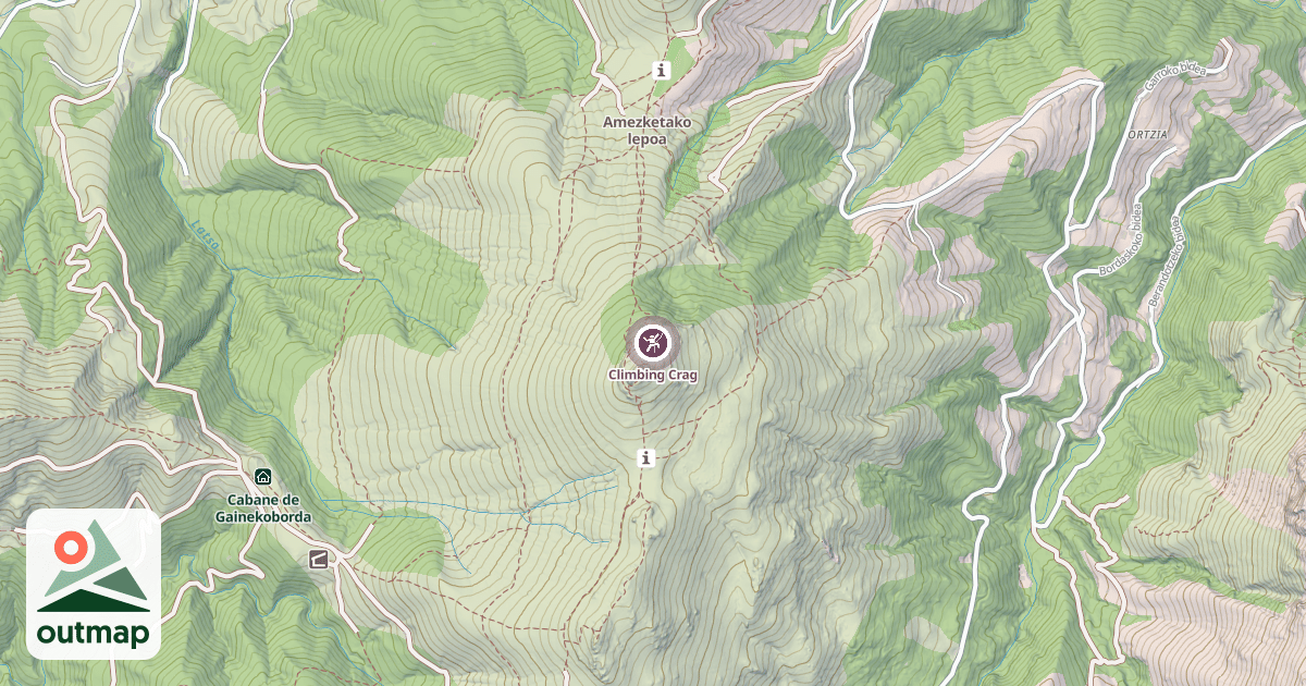 Map of Climbing Crag