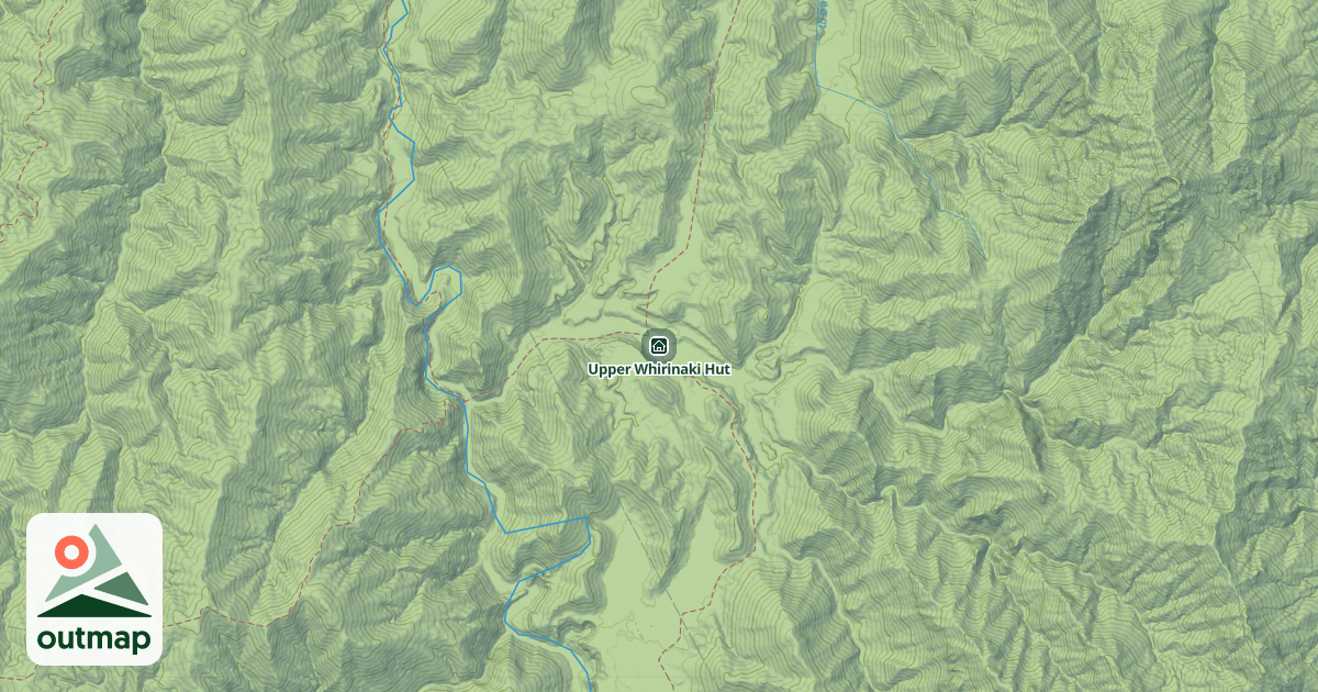 Map of Upper Whirinaki Hut