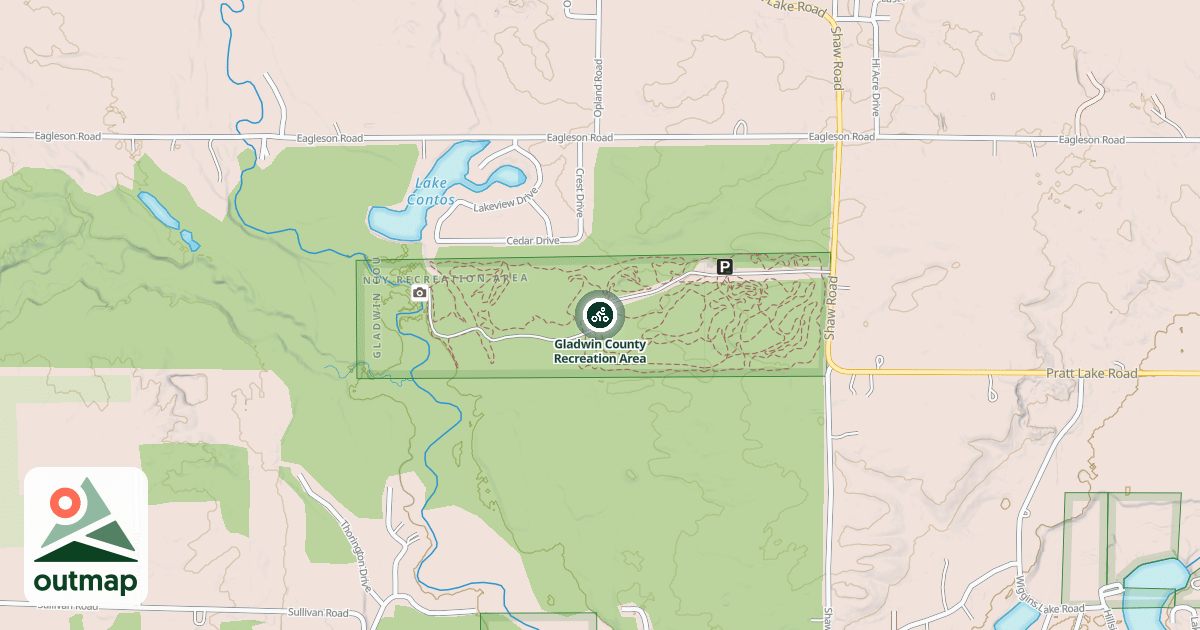 Map of Gladwin County Recreation Area