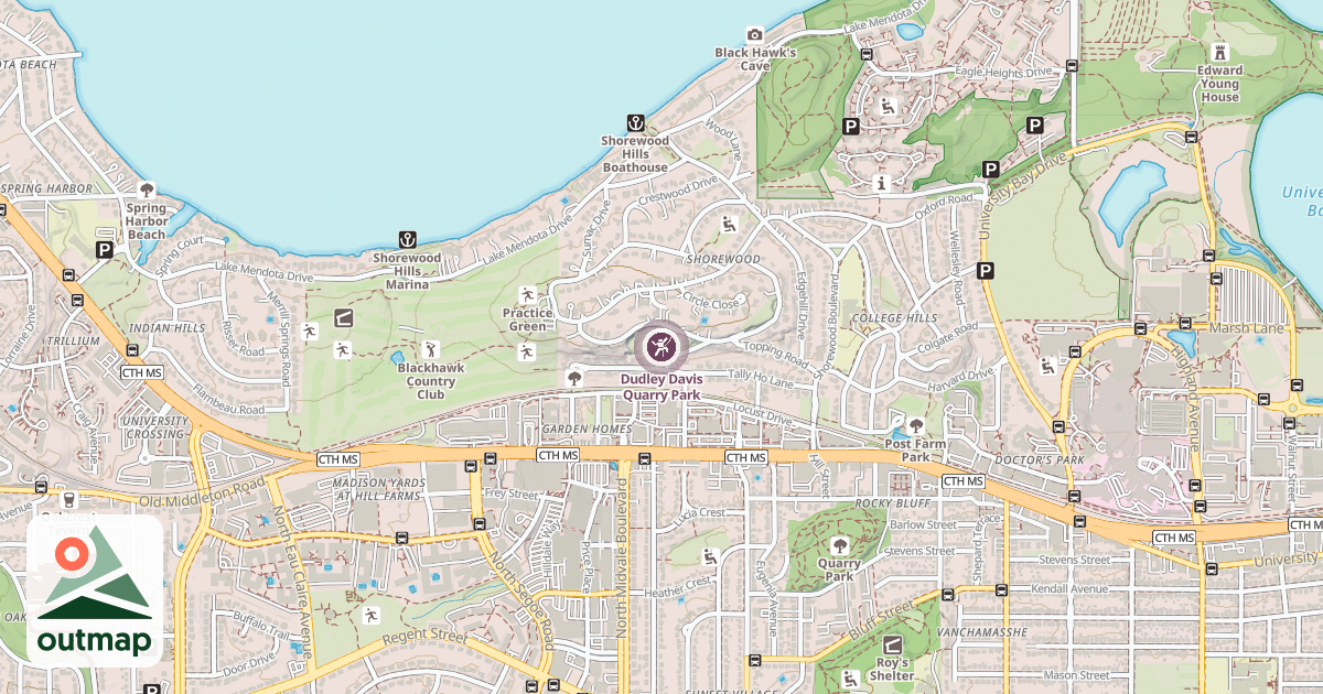 Map of Dudley Davis Quarry Park