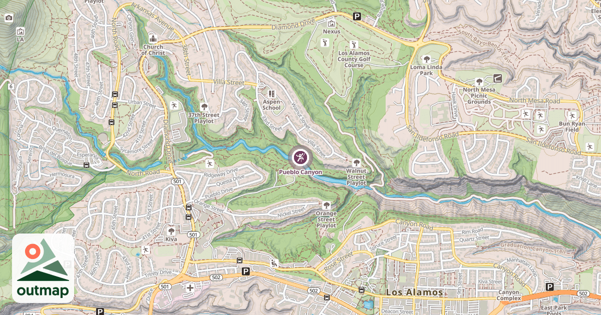 Map of Pueblo Canyon
