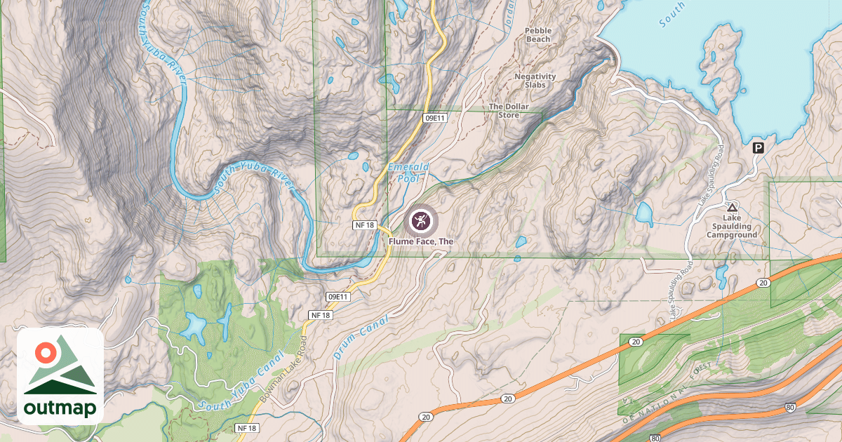 Map of Flume Face, The