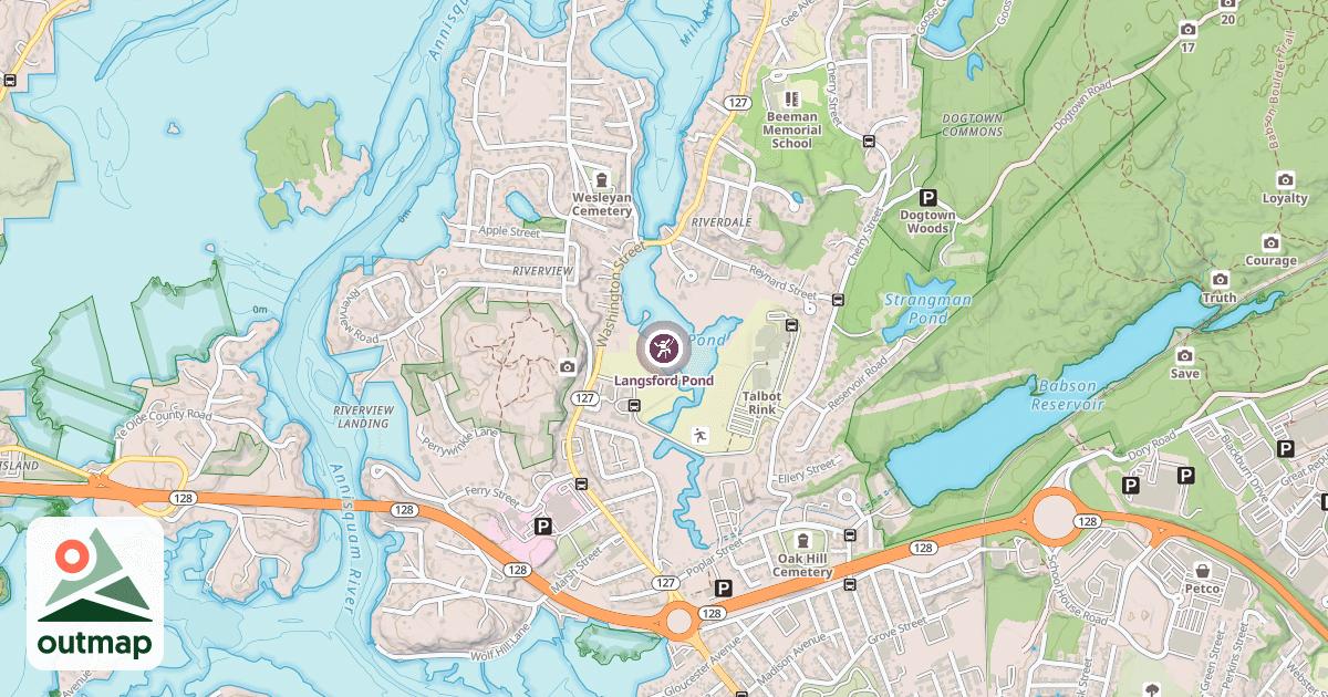 Map of Langsford Pond