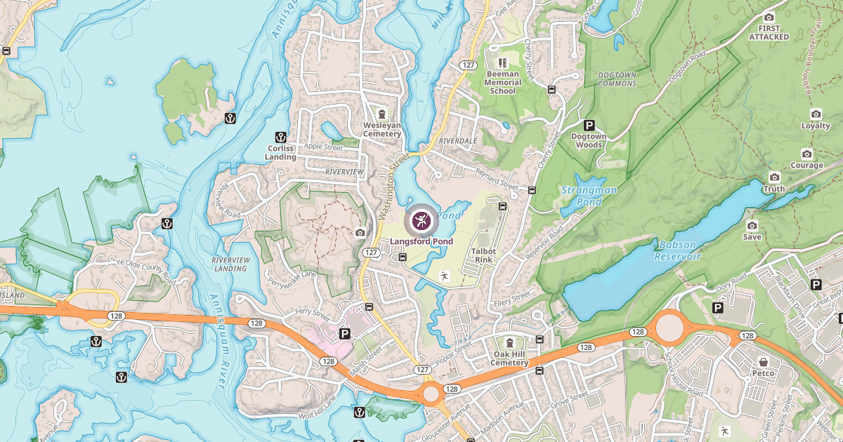 Map preview of Langsford Pond