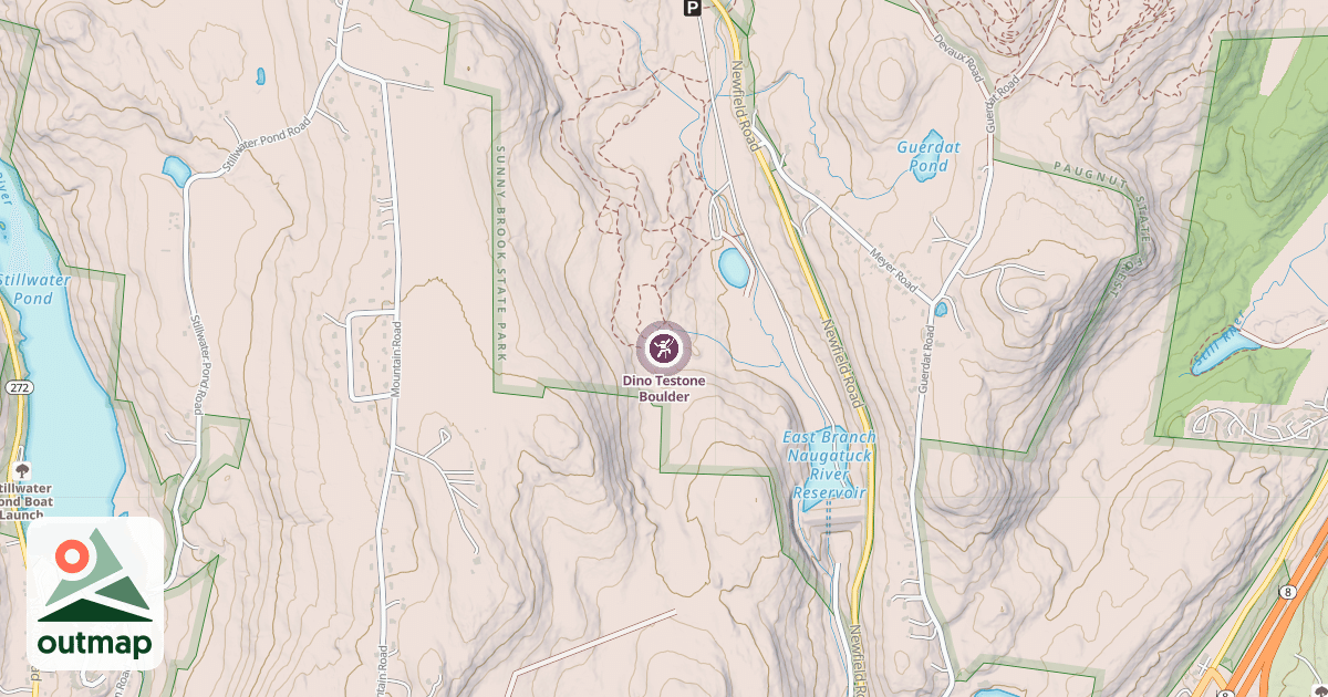 Map of Dino Testone Boulder