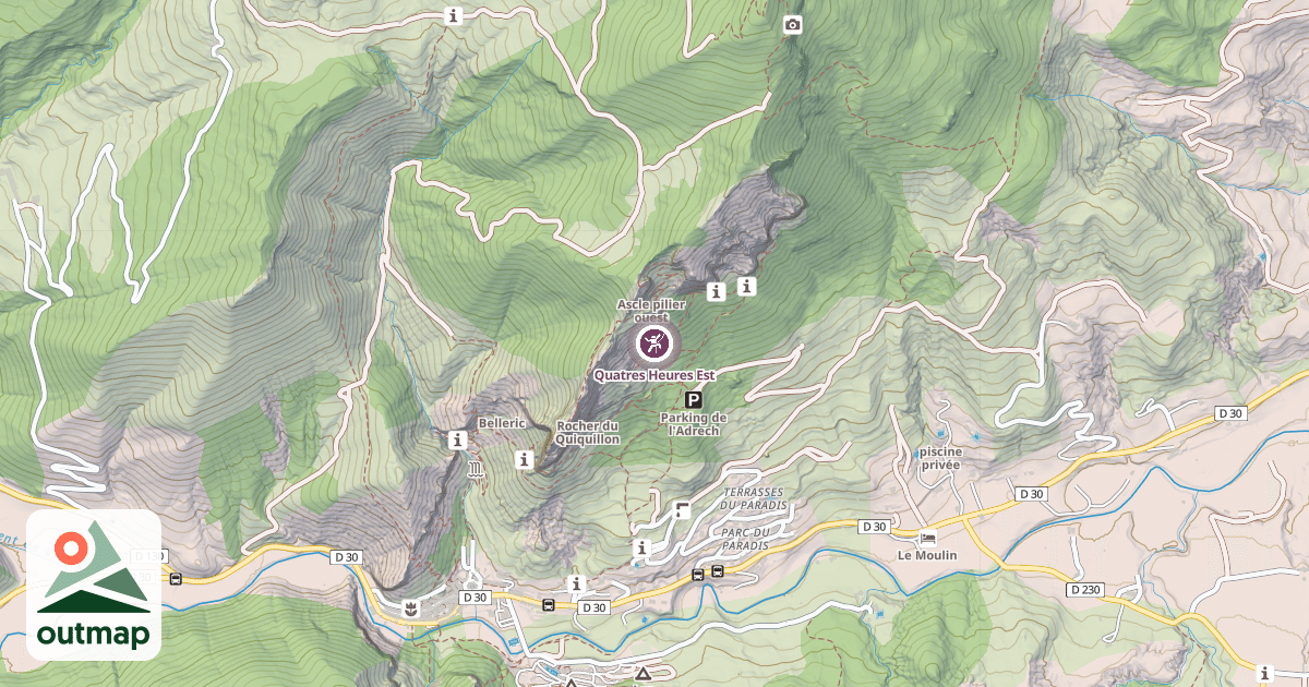 Map of Quatres Heures Est