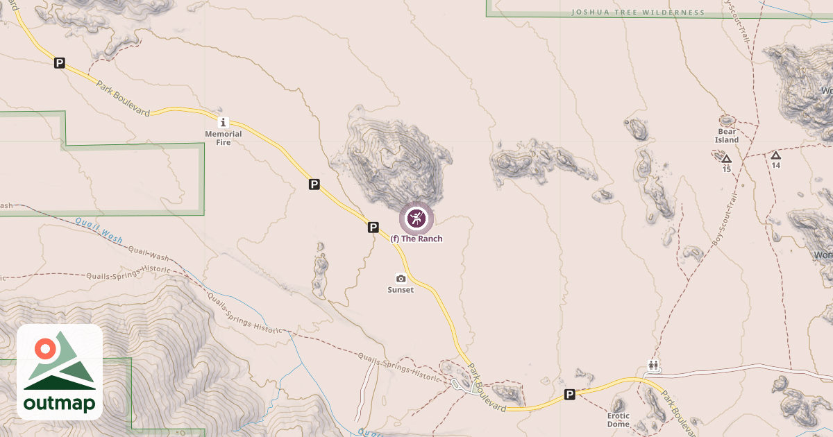 Map of (f) The Ranch