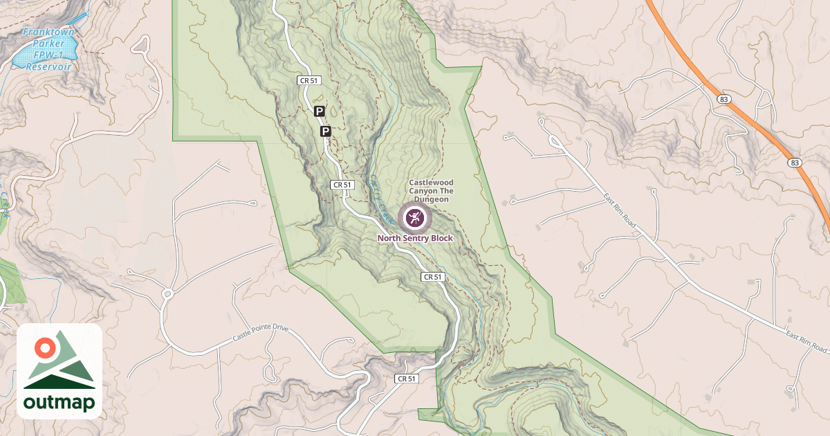 Map of North Sentry Block