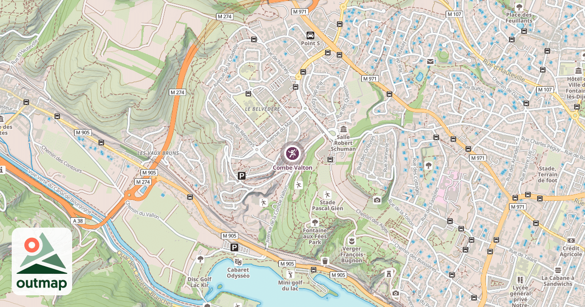 Map of Combe Valton