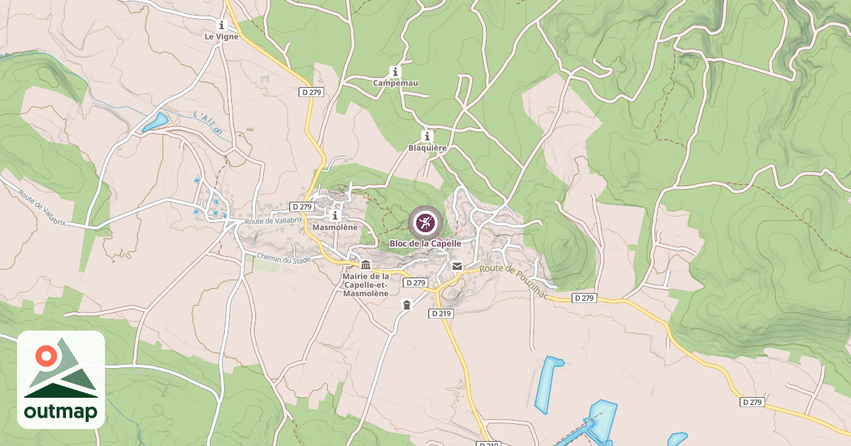 Map of Bloc de la Capelle