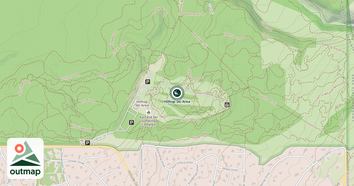 Map of Hilltop Ski Area
