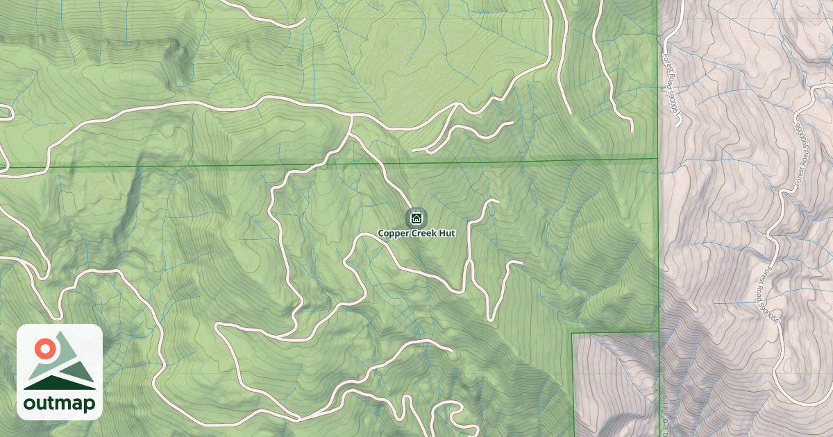 Map of Copper Creek Hut