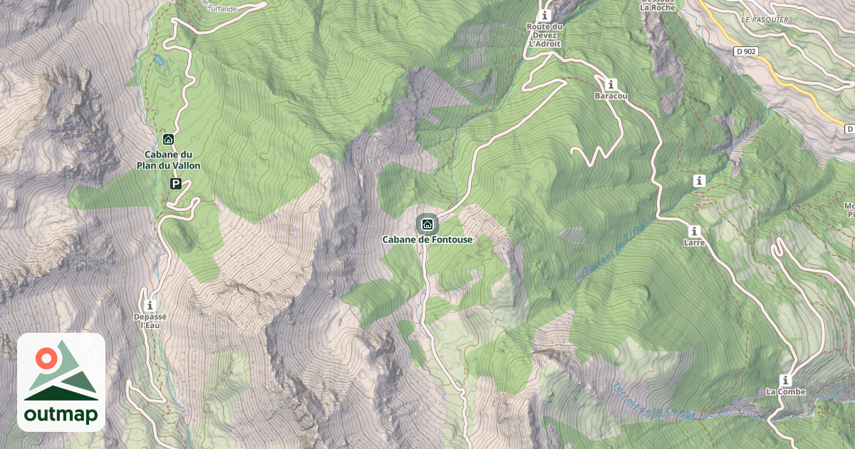 Map of Cabane de Fontouse