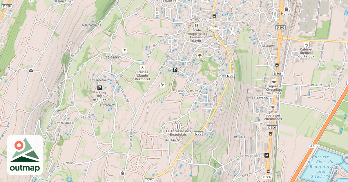 Map of Climbing Route
