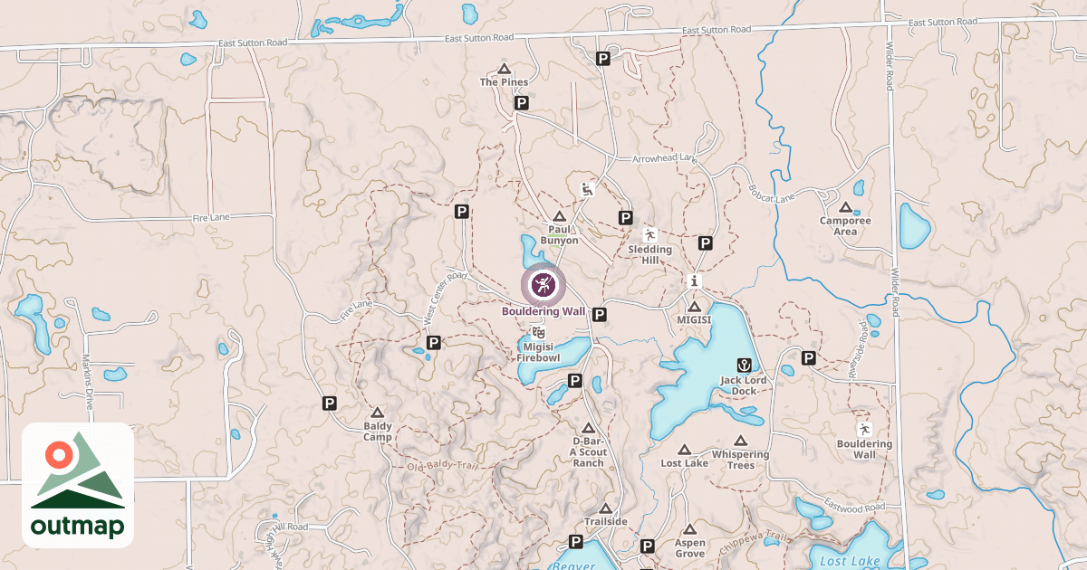 Map of Bouldering Wall