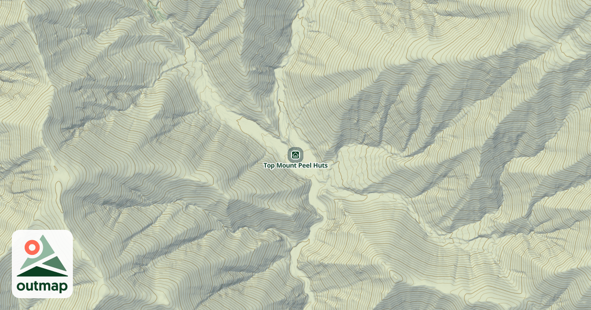 Map of Top Mount Peel Huts