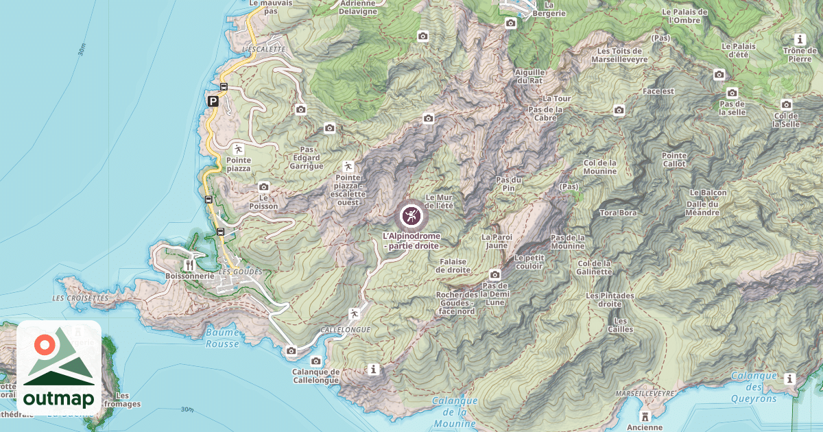 Map of L’Alpinodrome - partie droite