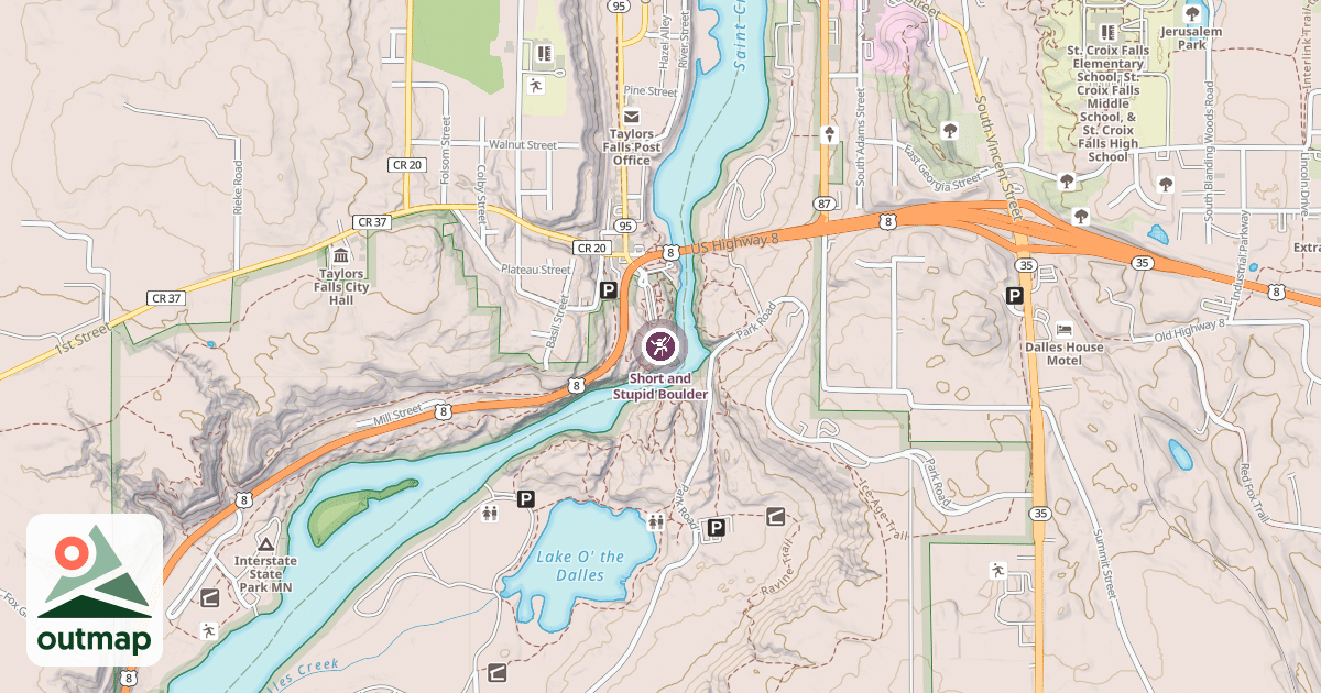 Map of Short and Stupid Boulder