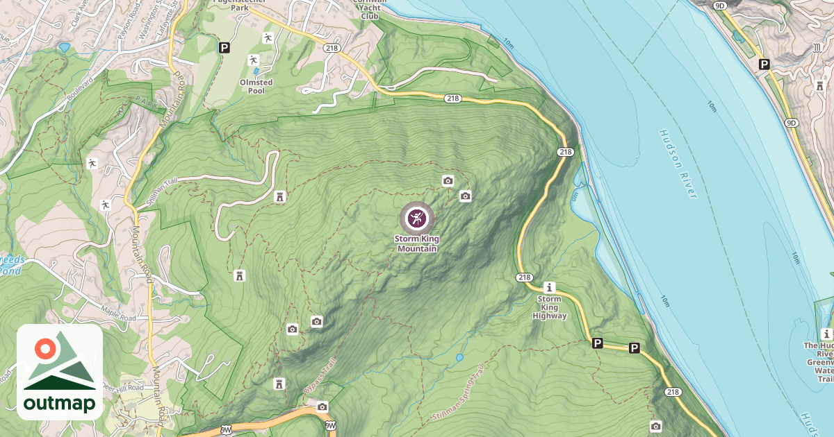 Map of Storm King Mountain