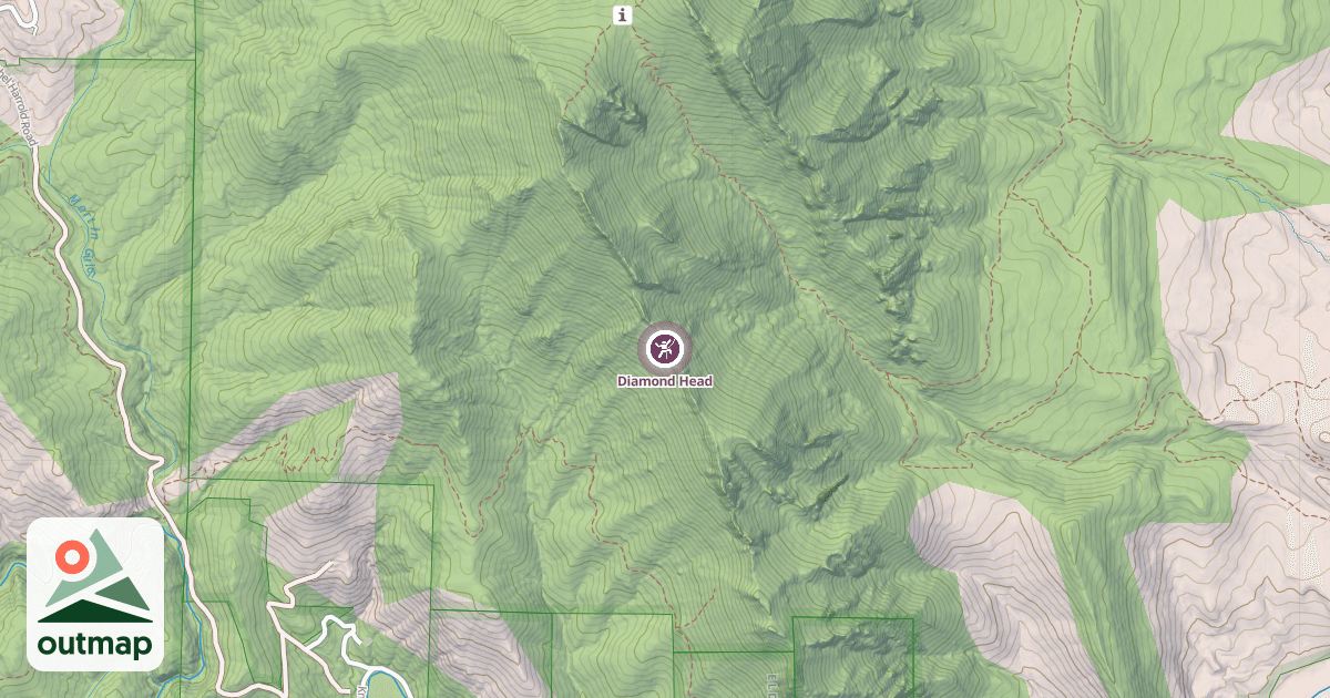 Map of Diamond Head