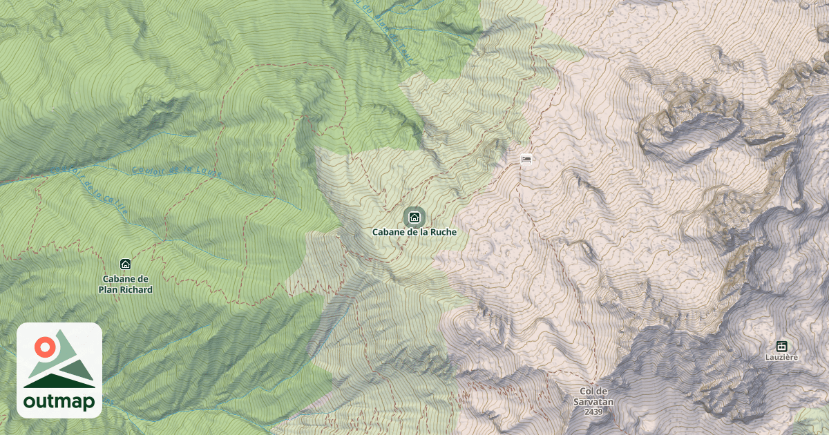 Map of Cabane de la Ruche