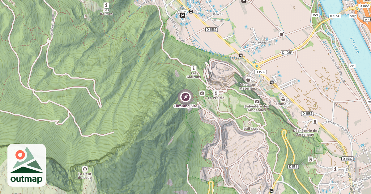 Map of Climbing Site