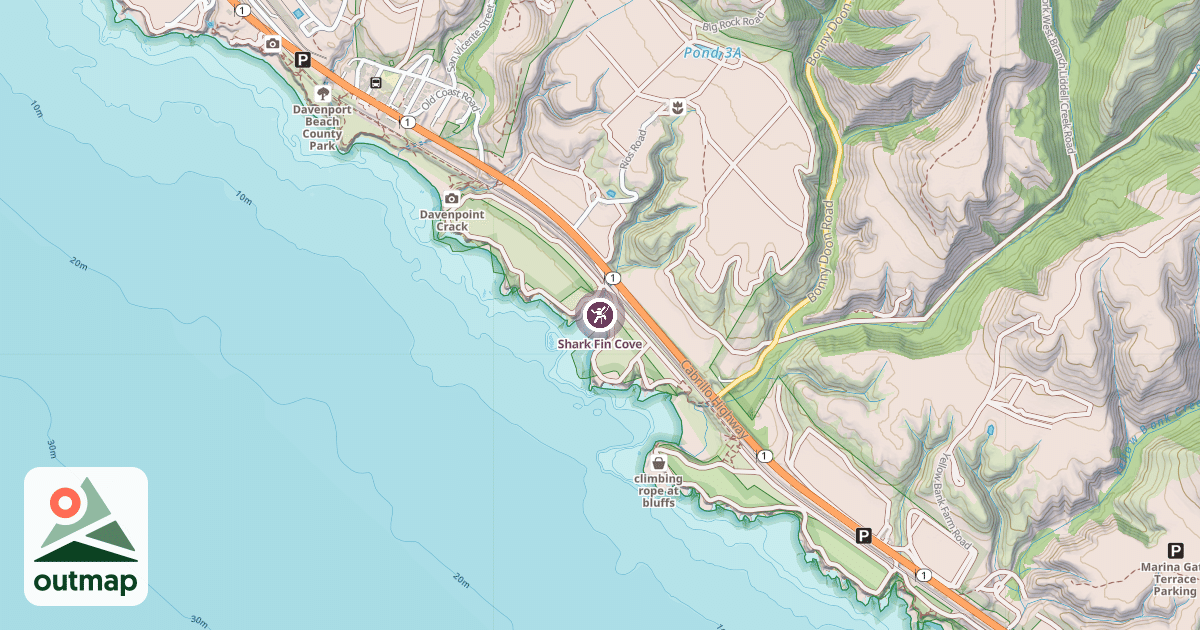 Map of Shark Fin Cove