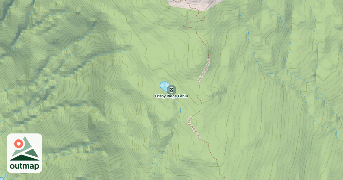Map of Frisby Ridge Cabin