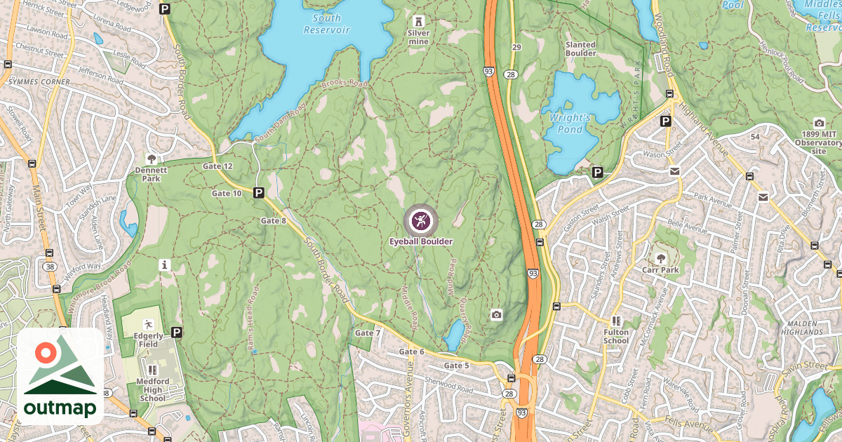Map of Eyeball Boulder
