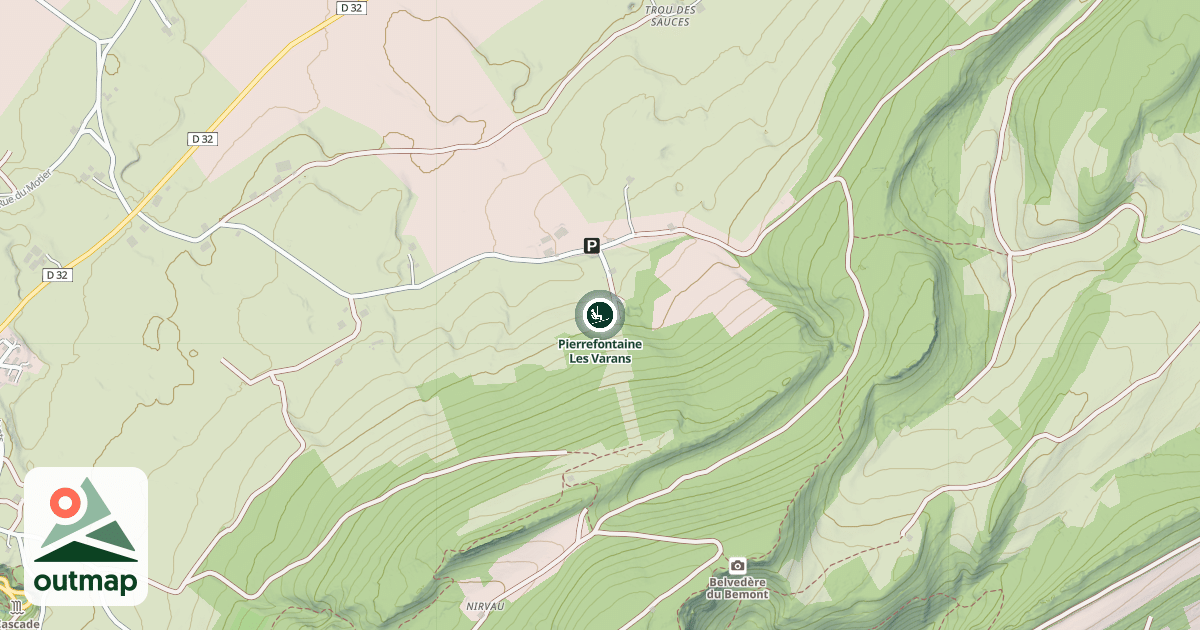Map of Pierrefontaine Les Varans
