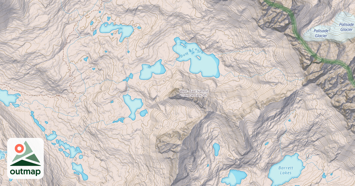 Map of West - East Summit Traverse