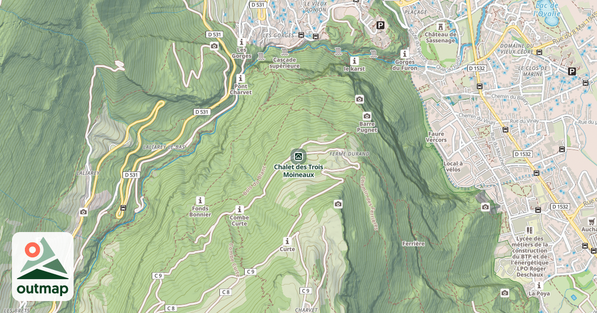 Map of Chalet des Trois Moineaux