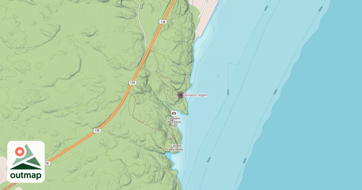 Map of Déviation légère