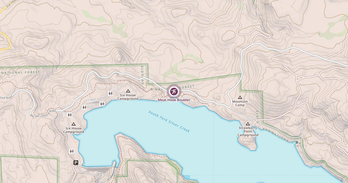 Map preview of Meat Hook Boulder