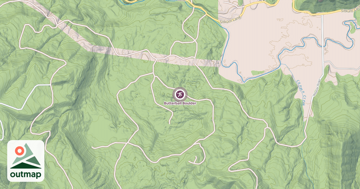 Map of Butterball Boulder